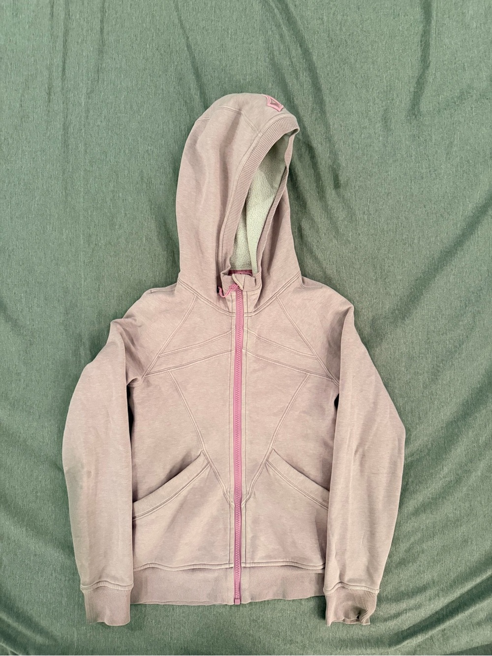 Iviva Light Mauve Full-Zip Hoodie with Hood